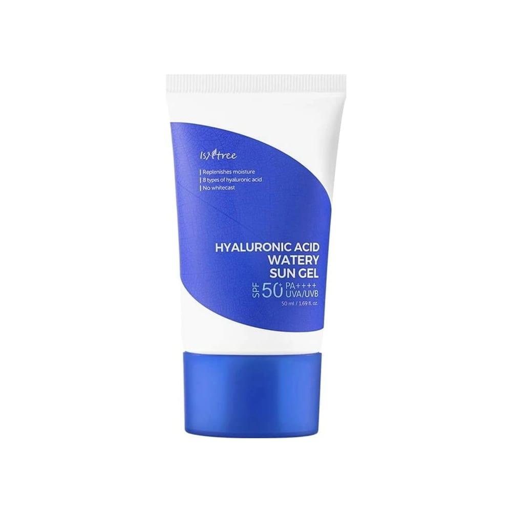 Isntree Hyaluronic Acid Watery Sun Gel SPF50+ PA++++ — front of the tube